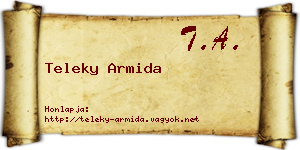 Teleky Armida névjegykártya
